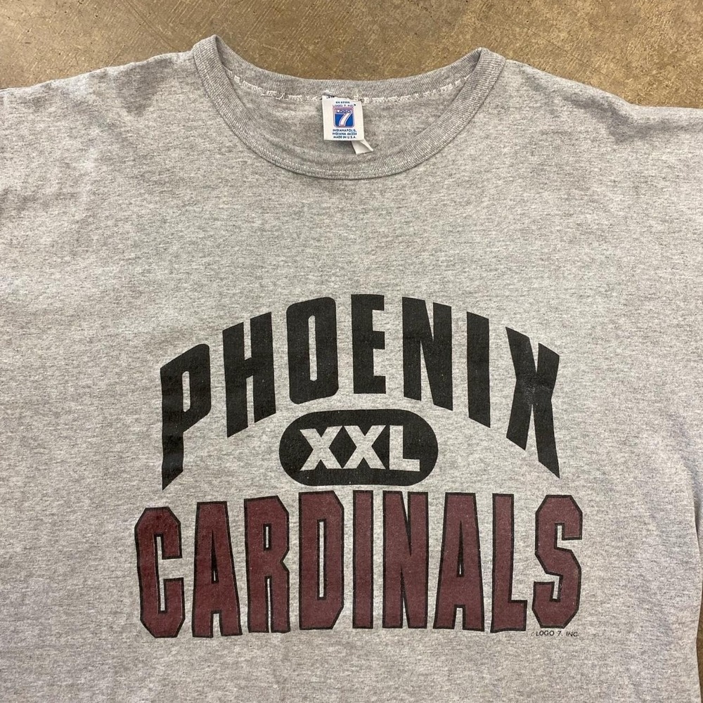 Vintage Phoenix Cardinals Logo 7 NFL Football XXL Single Stitch T-Shirt Size XXL
